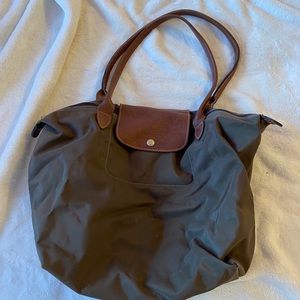 Army Green Longchamp Tote